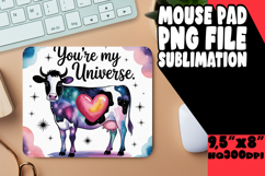 LUMINOUS MOUSE PAD CREATIVE PNG, Cute Cow Product Image 1
