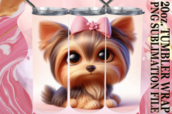 HAPPY VIBES 20oz TUMBLER WRAP, 3D Dog Product Image 1