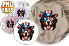 Playful TOTE BAG Art PNG, American Dog Product Image 1