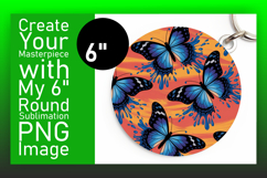 Charming Round Design for Sublimation , Butterfly Product Image 1