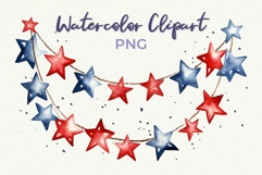 4th of July Border Clipart PNG USA Independence day Product Image 1