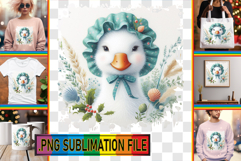 Joyful TOTE BAG Sublimation PNG, Goose Product Image 1