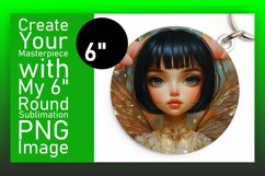 Vibrant Round Design Coaster Template , Fairy Product Image 1