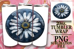 Spring Denim Floral Tumbler Design 20oz Product Image 1