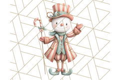 Snowman Family Clipart PNG Winter Holiday Art Product Image 5