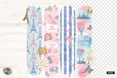 Paris Summer Travel Brushstrokes Clipart Product Image 1