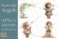 Heavenly Angel Clipart and Clip Art for Christian Christmas Product Image 1