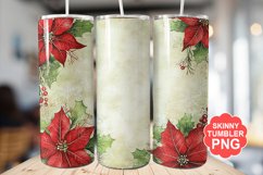Christmas Flowers Tumbler | Christmas Tumbler Wrap Product Image 1
