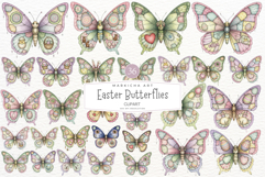 Easter Quirky Butterflies Clipart Product Image 1
