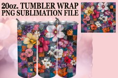 Spring Floral Abstract Tumbler Wrap 20oChic Floral Blossom P Product Image 1