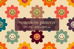 Groovy pattern with flowers | Groovy flowers pattern Product Image 1