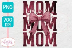 Mom sublimation PNG | Coquette Mom bow sublimation PNG Product Image 4