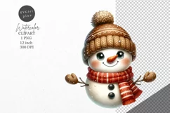 Christmas clipart, Snowman, Holiday clipart Product Image 1
