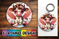 Blissful Round Sublimation Ornaments, Valentines Product Image 1