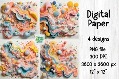 Abstract | Fluid Art | Digital Paper | PNG Background | Wall Product Image 1