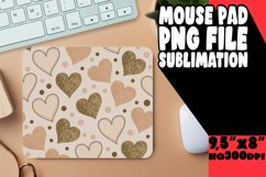 Blissful Mouse Pad Sublimation Ideas, Heart Product Image 1