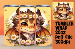 20oz Tumbler Sublimation PNG , Dragon Product Image 1