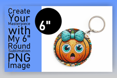 Bright Circle PNG Car Coaster Template , Cute Pumpkin Product Image 1