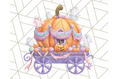 Pastel Halloween Town PNG Clipart, Spooky Shops & Homes Png Product Image 5