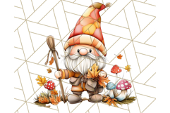 Fall Gnome PNG Clipart, Cute Autumn Gnomes with Pumpkins Product Image 5