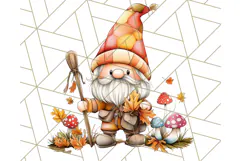 Fall Gnome PNG Clipart, Cute Autumn Gnomes with Pumpkins Product Image 5