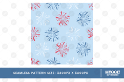 American 4th of July Patriotic Fireworks Seamless Pattern Product Image 2