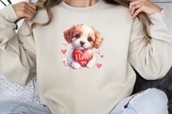 Valentine Dog Clipart PNG Product Image 1