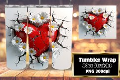 Chic Garden Heart Tumbler Art Product Image 1
