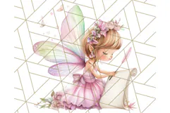 Bookish Fairy PNG Clipart, Whimsical Reading Elements Png Product Image 5