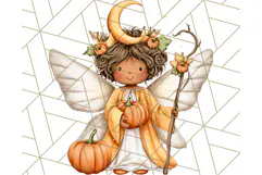 Halloween Fairy Clipart PNG, Spooky Cute Character Art Product Image 5