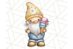 Ice Cream Gnome Clipart PNG Summer Dessert Art, Summer Gnome Product Image 5