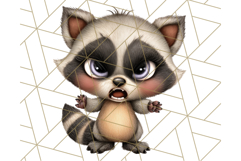 Adorable Angry Animals Clipart PNG, Cute Moody Faces Png Product Image 5