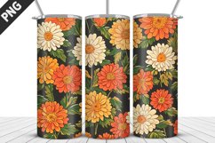 3D Prettiest Flowers Tumbler Wrap | Sublimation Design Product Image 1