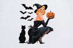 Vintage Witch Halloween Sublimation PNG Product Image 2