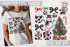 Christmas Coquette Bow PNG Holidays Funny Watercolor Product Image 1