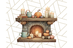 Cozy Fall Clipart PNG Autumn Cozy Elements Product Image 5