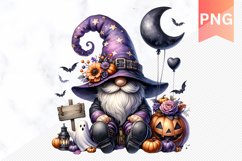 Halloween Gnome Sublimation - Clipart PNG Design Product Image 1