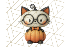 Retro Halloween Clipart Vintage PNG Graphics, 50s Holiday Product Image 5
