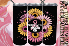 Radiant Love 20oz tumbler wrap, Breast Cancer Product Image 1