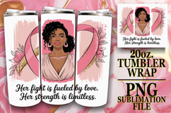 Blissful moments 20oz tumbler wrap, Cancer Product Image 1