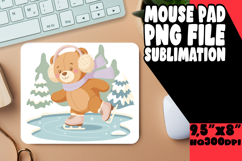 Bright Desk Pad Sublimation Ideas, Cute Bear Product Image 1