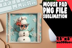 Holiday Snowman Sublimation Mouse Pad - Summer Festivities Product Image 1