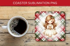 square coaster - girl angel Product Image 1