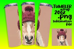 Cozy Winter Animal Tumbler Wrap Sublimation 20oz Product Image 1