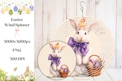 Easter Bunny Wind Spinner, Easter Basket Wind Spinner Print Product Image 1