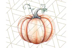 Fall Pumpkin Clipart PNG, Autumn Pumpkins, Jewel Tones Png Product Image 5