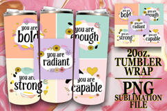 Heartfelt dreams 20oz tumbler wrap, Quote Product Image 1