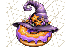 Halloween Donut Clipart PNG, Cute Spooky Doughnut Art Product Image 5