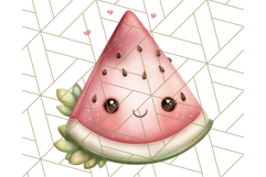 Fruit Doodles Clipart, Cute Cartoon Fruit PNG, Kawaii Food Product Image 5