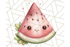 Fruit Doodles Clipart, Cute Cartoon Fruit PNG, Kawaii Food Product Image 5